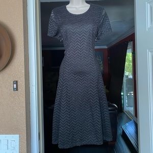 Special Occasion~Wedding~Black Sparkle Chevron~Rockabilly Vintage Dress~Size 12~